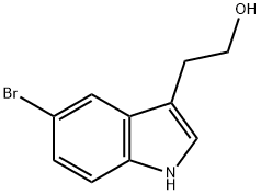 5-ブロモ-1H-インドール-3-エタノール 化学構造式