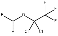 1,1-ジクロロ-2,2,2-トリフルオロエチルジフルオロメチルエーテル 化学構造式