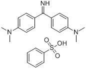 benzenesulphonic acid, compound with p,p'-carbonimidoylbis[N,N-dimethylaniline]  Struktur