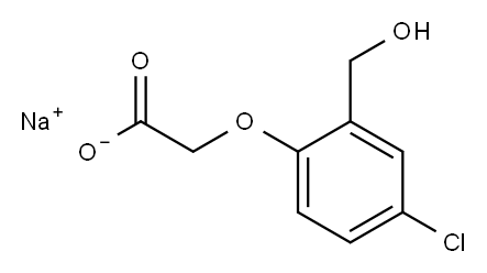 [2-(ヒドロキシメチル)-4-クロロフェノキシ]酢酸ナトリウム 化学構造式