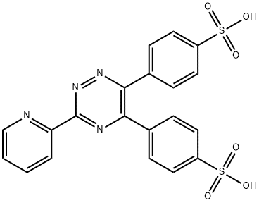 4,4'-[3-(2-ピリジニル)-1,2,4-トリアジン-5,6-ジイル]ビス(ベンゼンスルホン酸) 化学構造式