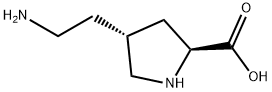 L-Proline, 4-(2-aminoethyl)-, (4R)- (9CI) 结构式