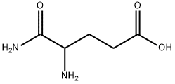 2-アミノ-5-ヒドロキシ-5-オキソペンタンアミド 化学構造式