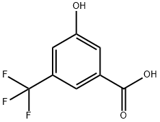 3-羟基-5-(三氟甲基)苯甲酸 结构式