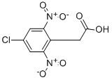 BENZENEACETIC ACID, 4-CHLORO-2,6-DINITRO- Structure