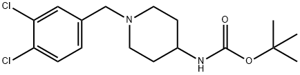 4-TERT-BUTOXYCARBONYLAMINO-1-(3,4-DICHLOROBENZYL)PIPERIDINE Structure