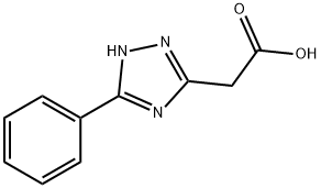 (5-フェニル-4H-1,2,4-トリアゾール-3-イル)酢酸 化学構造式
