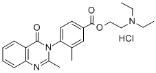 3-Methyl-4-(2-methyl-4-oxo-3(4H)-quinazolinyl)benzoic acid 2-(diethyla mino)ethyl ester HCl 结构式