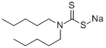 N,N-ジペンチルジチオカルバミド酸ナトリウム 化学構造式