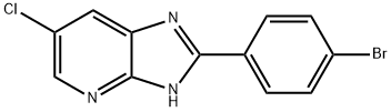 1H-IMIDAZO[4,5-B]PYRIDINE,2-(4-BROMOPHENYL)-6-CHLORO- 结构式