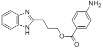 4-AMINO-BENZOIC ACID 3-(1 H-BENZOIMIDAZOL-2-YL)-PROPYL ESTER Structure