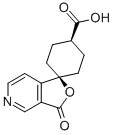 cis-3'-Oxo-spiro[cyclohexane-1,1'(3'H)-furo[3,4-c]pyridine]-4-carboxylic acid Structure