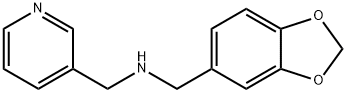 (1,3-ベンゾジオキソール-5-イルメチル)(ピリジン-3-イルメチル)アミン 化学構造式
