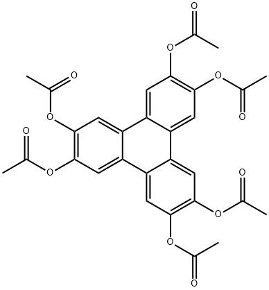2,3,6,7,10,11-六乙酰氧基三亚苯, 32829-08-6, 结构式