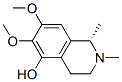 5-Isoquinolinol, 1,2,3,4-tetrahydro-6,7-dimethoxy-1,2-dimethyl-, (S)- Structure
