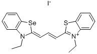 3-ethyl-2-[3-(3-ethyl-3H-benzoselenazol-2-ylidene)prop-1-enyl]benzothiazolium iodide Structure