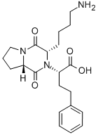 LISINOPRIL RELATED COMPOUND A ((S)-2-{(3S,8AS)-3-(4-AMINOBUTYL)-1,4-DIOXOHEXAHYDROPYRROLO[1,2-A]PYRAZIN-2(1H)-YL}-4-PHENYLBUTANOIC ACID) 化学構造式