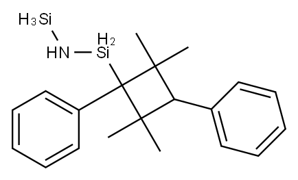 2,2,4,4-Tetramethyl-1,3-diphenylcyclobutanedisilazane Structure