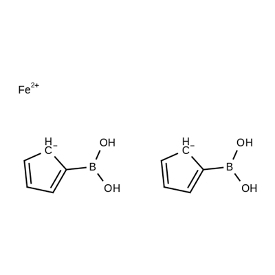 1,1'-FERROCENEDIBORONIC ACID, 97 Structure