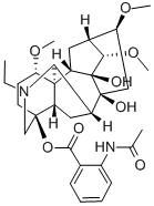(1a,14a,16b)-20-Ethyl-1,14,16-trimethoxyaconitane-4,8,9-triol 4-(2-acetylamino)benzoate) Structure