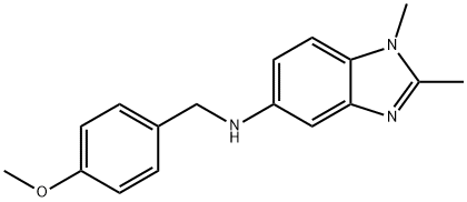 (1,2-DIMETHYL-1 H-BENZOIMIDAZOL-5-YL)-(4-METHOXY-BENZYL)-AMINE Structure