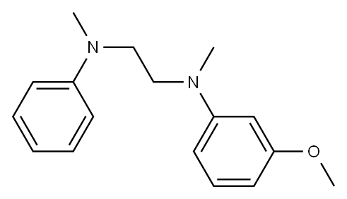 N-(3-メトキシフェニル)-N,N'-ジメチル-N'-フェニル-1,2-エタンジアミン 化学構造式