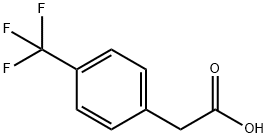 4-(トリフルオロメチル)フェニル酢酸 化学構造式