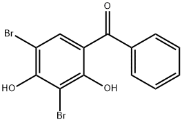 3,5-Dibromo-2,4-dihydroxybenzophenone Struktur