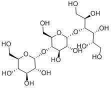 4-O-(4-O-α-D-グルコピラノシル-α-D-グルコピラノシル)-D-グルシトール 化学構造式