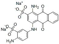 1-amino-4-(4-amino-3-sulphoanilino)-9,10-dihydro-9,10-dioxoanthracene-2-sulphonic acid, sodium salt|