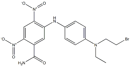 5-[[4-(2-bromoethyl-ethyl-amino)phenyl]amino]-2,4-dinitro-benzamide Structure