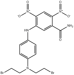 5-(p-(Bis(2-bromoethyl)amino)anilino)-2,4-dinitrobenzamide Struktur