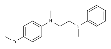N-(4-メトキシフェニル)-N,N'-ジメチル-N'-フェニル-1,2-エタンジアミン 化学構造式