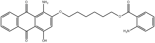 [(1-amino-4-hydroxy-9,10-dioxo-2-anthryl)oxy]-1,6-cyclohexyl anthranilate Struktur