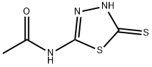 N-(5-メルカプト-1,3,4-チアジアゾール-2-イル)アセトアミド 化学構造式