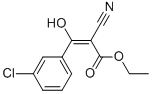 2-CYANO-3-(3-CHLOROPHENYL)-3-HYDROXYPROPENOIC ACID ETHYL ESTER Struktur