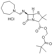 4-Thia-1-azabicyclo[3.2.0]heptane-2-carboxylic acid, 6-[[(hexahydro-1H-azepin-1-yl)methylene]amino]-3,3-dimethyl-7-oxo-, (2,2-dimethyl-1-oxopropoxy)methyl ester, monohydrochloride, [2S-(2alpha,5alpha,6beta)]- price.