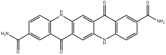 5,7,12,14-テトラヒドロ-7,14-ジオキソキノ[2,3-b]アクリジン-2,9-ジカルボアミド 化学構造式