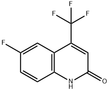 6-フルオロ-4-(トリフルオロメチル)-2(1H)-キノリノン 化学構造式