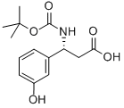 BOC-(R)-3-AMINO-3-(4-HYDROXY-PHENYL)-PROPIONIC ACID Structure