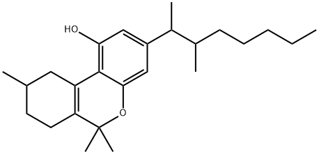 3-(1,2-dimethylheptyl)-7,8,9,10-tetrahydro-6,6,9-trimethyl-6H-dibenzo(b,d)pyran-1-ol Structure
