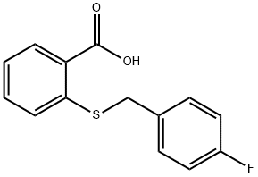 2-[(4-fluorobenzyl)thio]benzoic acid Struktur