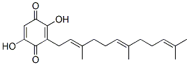 2,5-Dihydroxy-3-(3,7,11-trimethyl-2,6,10-dodecatrienyl)-2,5-cyclohexadiene-1,4-dione Structure