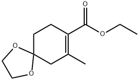 1,4-Dioxaspiro[4.5]dec-7-ene-8-carboxylic acid, 7-Methyl-, ethyl ester Structure