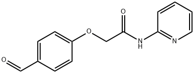 2-(4-ホルミルフェノキシ)-N-2-ピリジニルアセトアミド 化学構造式