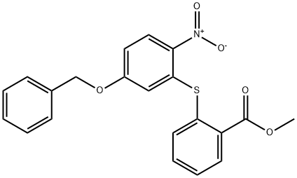 4-Benzyloxy-2-(2carbomethoxy)thiophenylnitrobenzene Structure