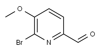 6-BroMo-5-Methoxypicolinaldehyde Struktur