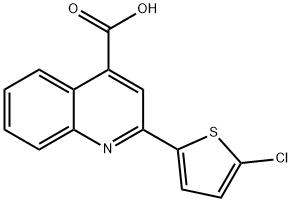 2-(5-クロロチエン-2-イル)キノリン-4-カルボン酸 化学構造式