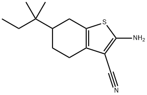 2-AMINO-6-(1,1-DIMETHYLPROPYL)-4,5,6,7-TETRAHYDRO-1-BENZOTHIOPHENE-3-CARBONITRILE Structure