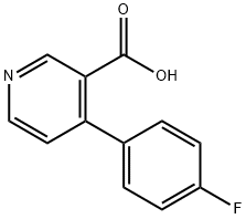 4-(4-Fluorophenyl)nicotinic acid, 32923-72-1, 结构式